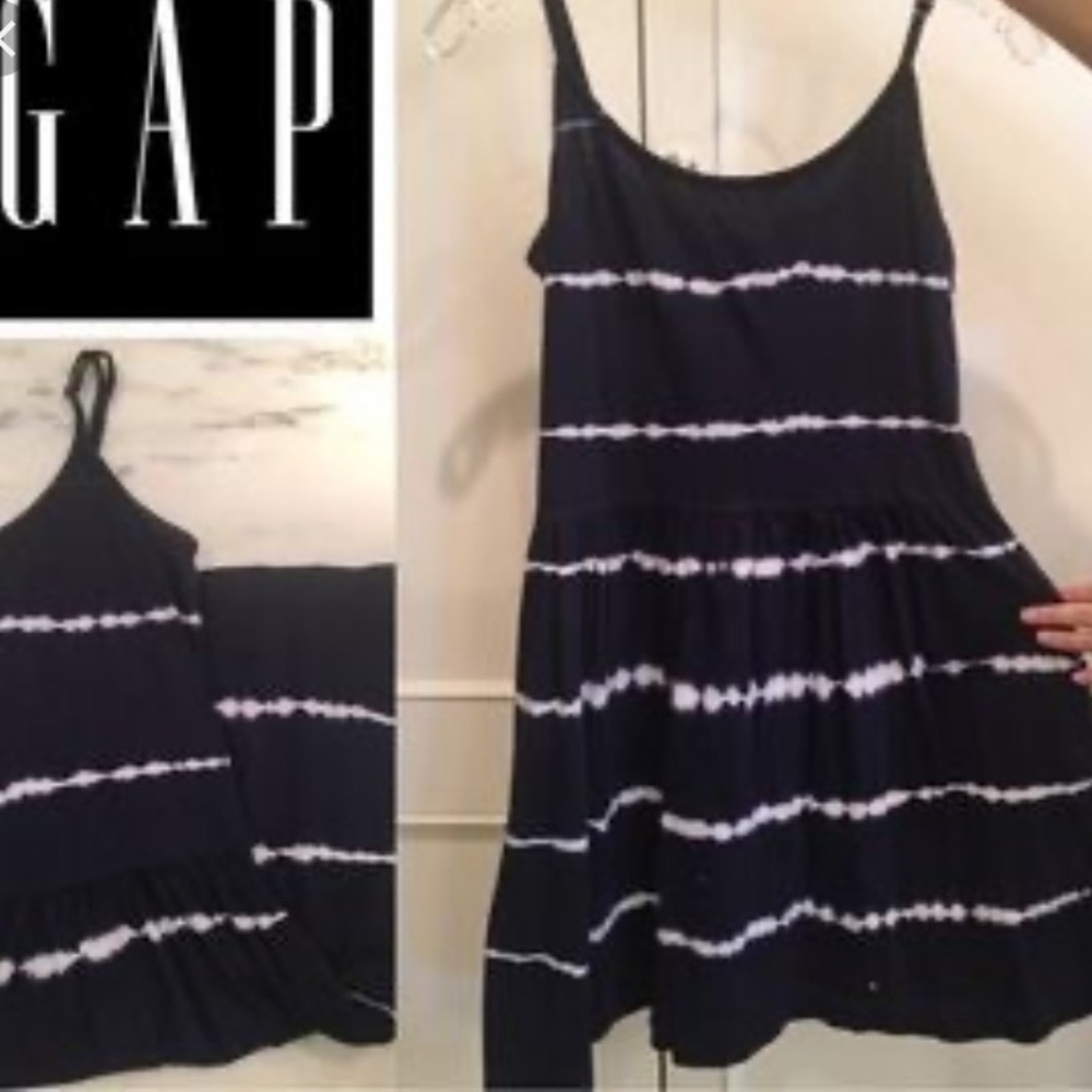 GAP Tie Dye Stripe Fit and Flare Summer Dress